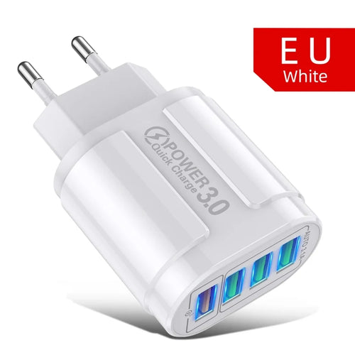 48W Fast Charging USB Type C Charger 4 Port EU KR PD QC3.0 Wall Quick