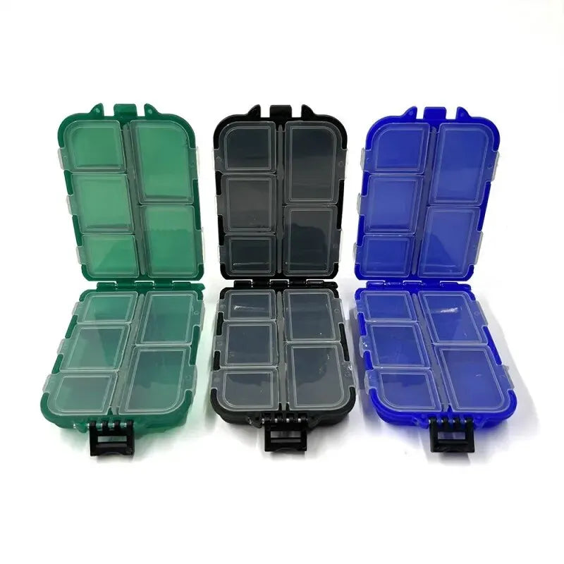 Fishing Tackle Box 10 Compartment Lure Hook Storage Case Double Sided