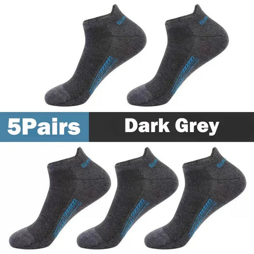 5 Pairs Men's Socks High Quality Women's Low Cut Round Neck Ankle
