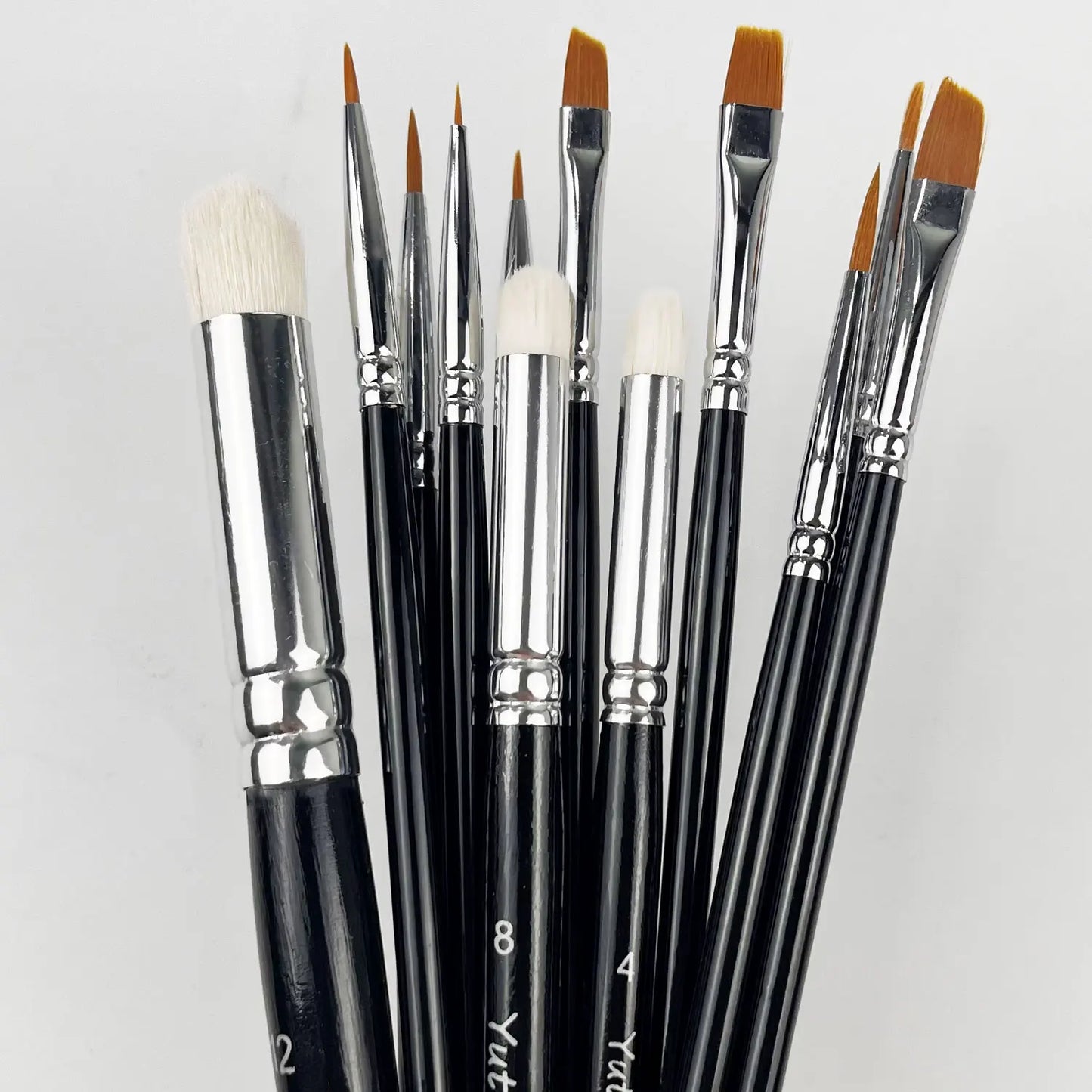 Paint Brush Set, Fine Detail Wood Handle Brushes for Miniature Art
