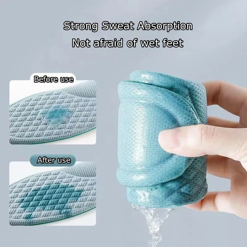 Summer Deodorant Sports Insoles for Shoes Sweat-absorbing Breathable