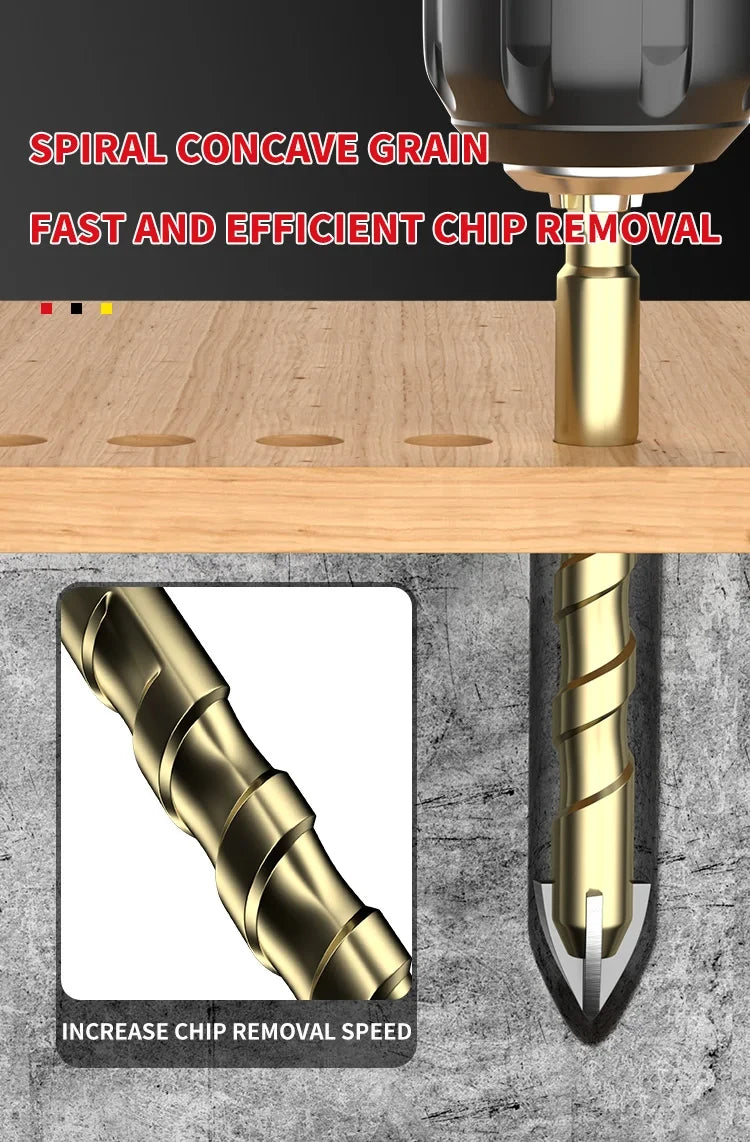 1Pcs 3-12mm Cross Hexagon Tile Drill Multifunctional Four-edged