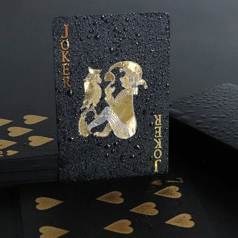 Black Rose Deck Poker Frosted Waterproof Plastic Playing Cards Texas