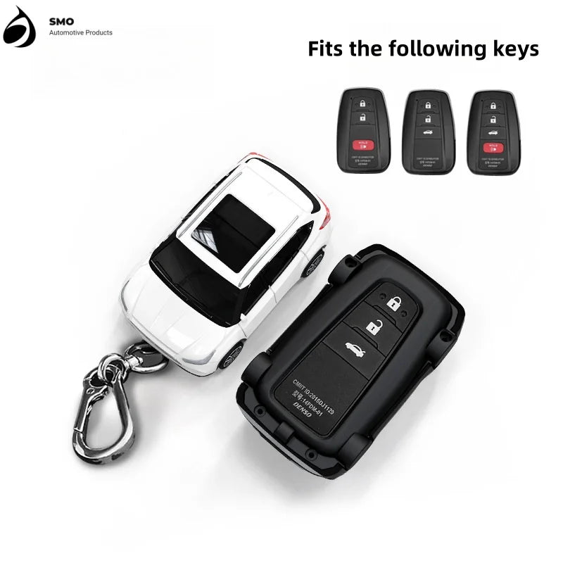 For Toyota Highlander Key Cover With Light Car Key Fob Car Model Key