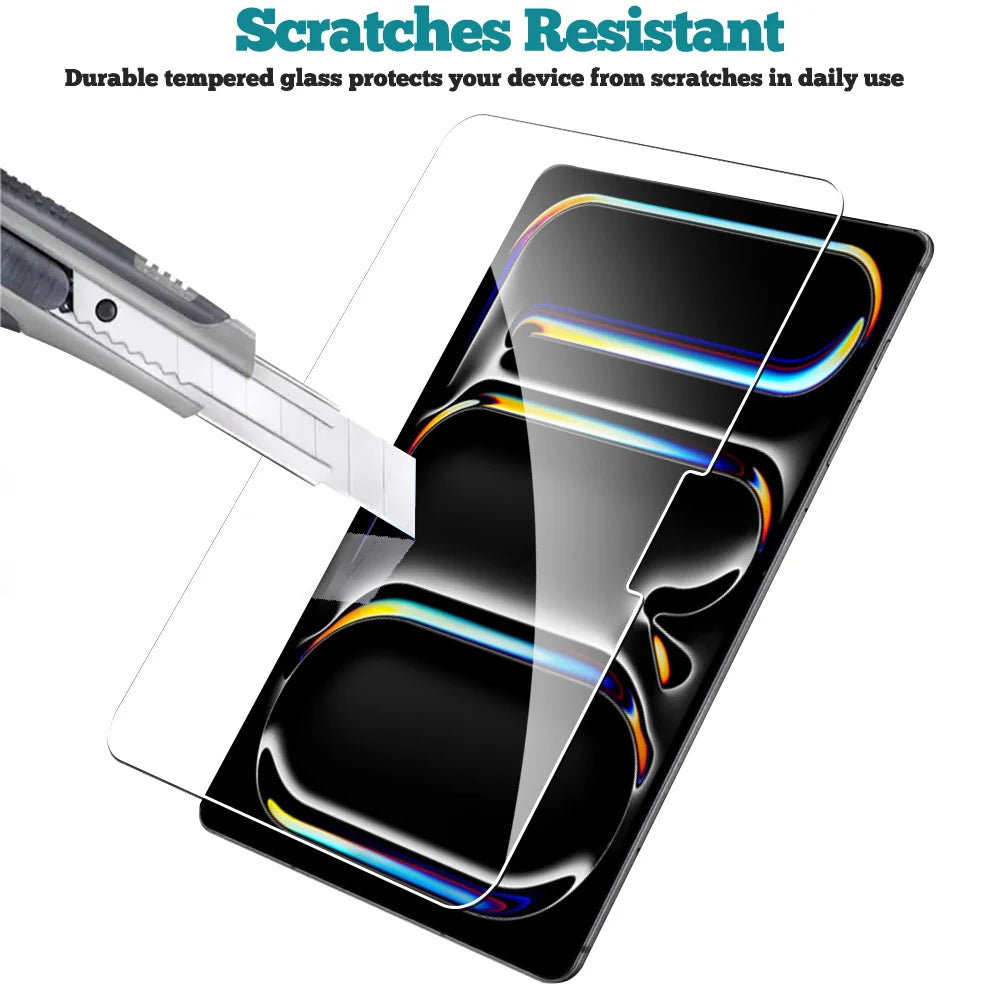 2Pcs Tempered Glass Screen Protector For ipad Pro Air 13 11 2024 M4 M2
