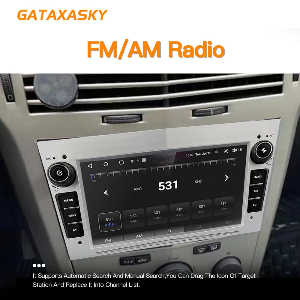 GATAXASKY 7"Car Android Radio Multimedia For Opel Vauxhall Astra H G J