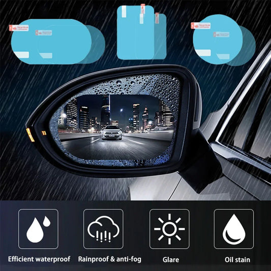 Car Rearview Mirror Film Side Window Rainproof Clear Film 2 Pcs Anti