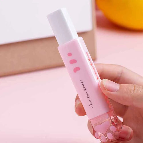 Cute Cat Claw Push-pull Eraser Pencil Eraser Designed for Easy Use,