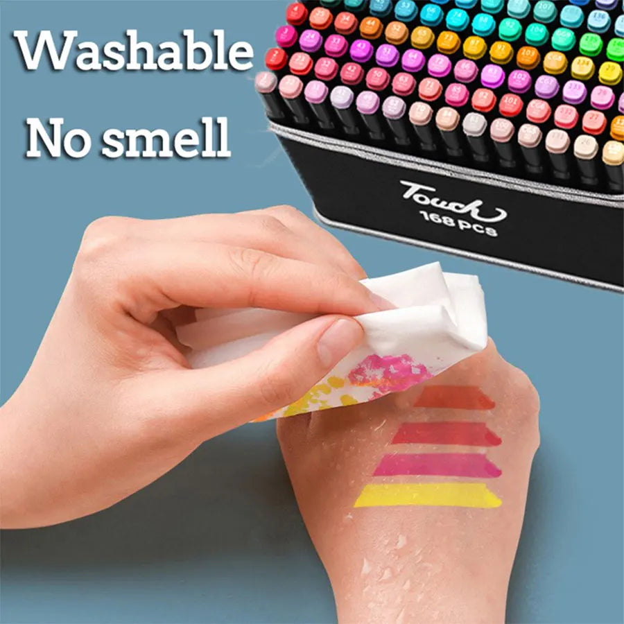 12-262 Colores Double Pen Tip Markers Brush Pens Set Painting