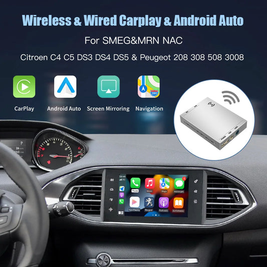 CARABC Wireless  Carplay Android Auto Fits For Peugeot&Citroren
