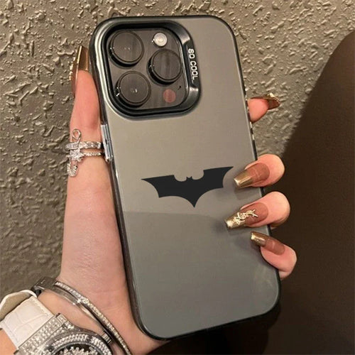 For iPhone 16 Pro Max Case Bat Spider Pattern Matte Texture Phone Case