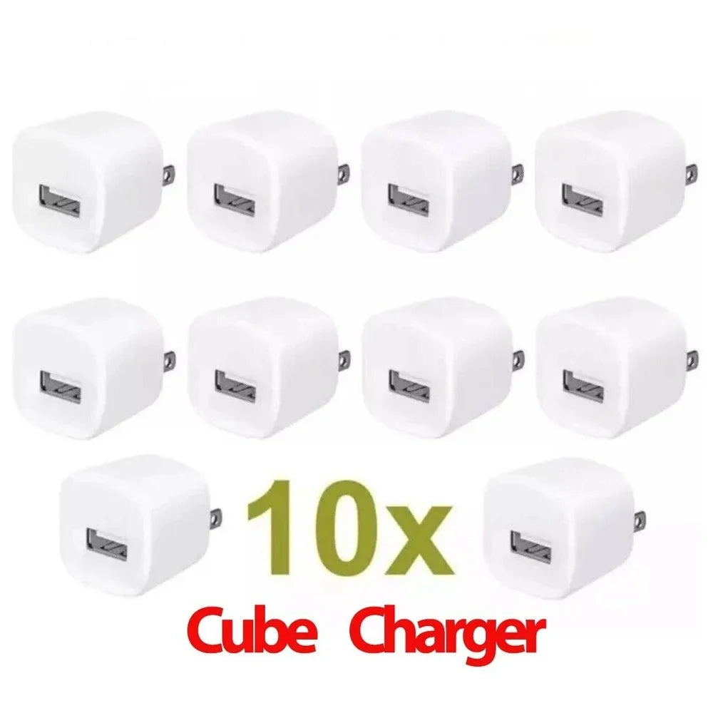 5-10Pcs Universal 5V 1A US Eu AC Home Travel Wall Charger Adapters For