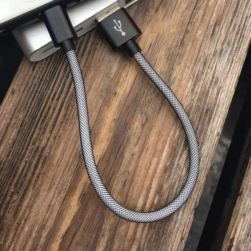 Type C Micro USB Cable 20cm 3A Short Fast Charging For iOS Samsung