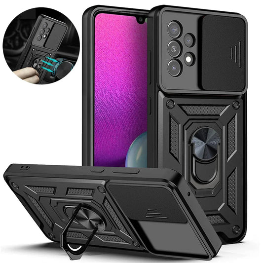 For Samsung A52 Case Magnetic Ring Stand Holder Armor Back Cover For