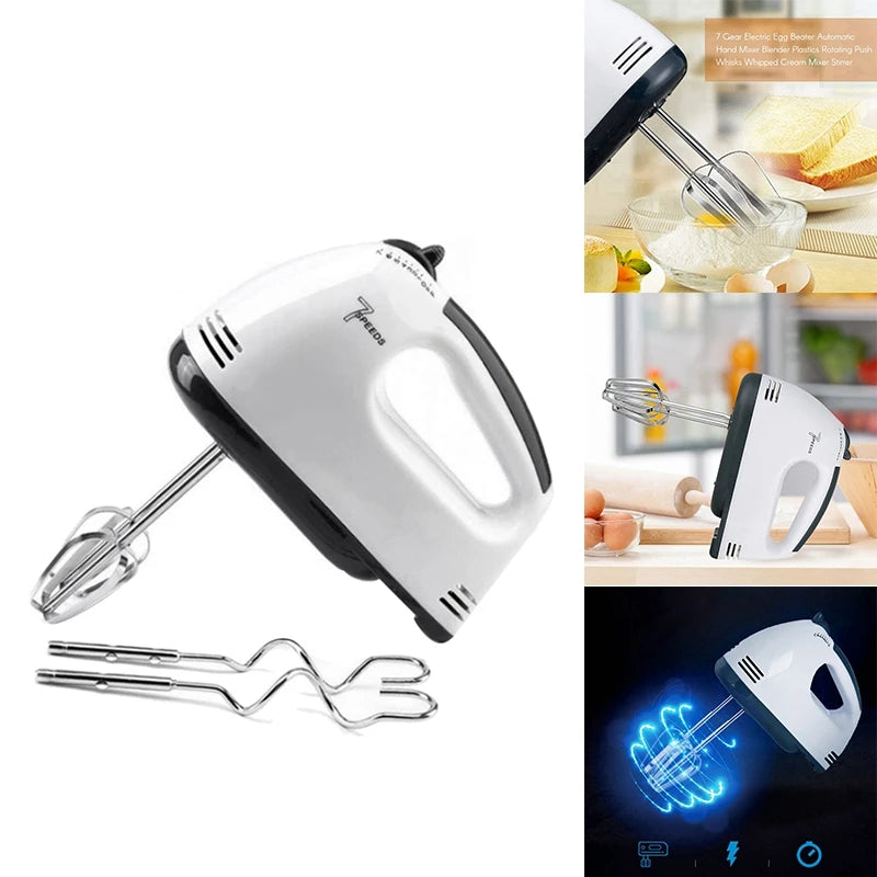 Electric Egg Beater Automatic Hand Mixer Blender 7 Gear Baking Whisks