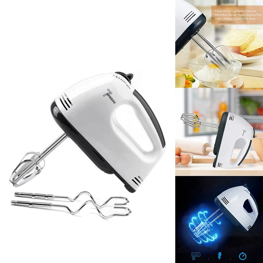 Electric Egg Beater Automatic Hand Mixer Blender 7 Gear Baking Whisks