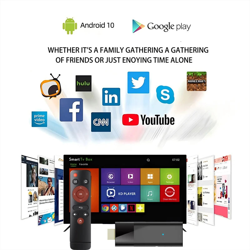 Global version Q6 TV Stick Android10 Support 6K Allwinner H313 Dual