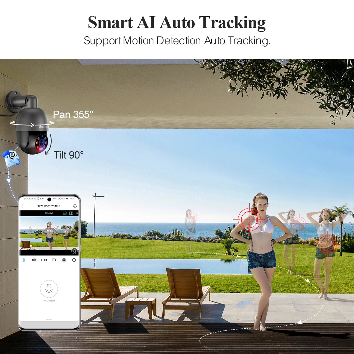 Techage UHD 4K 8MP 4MP 5MP IP Camera Red-Blue Light Alert Human