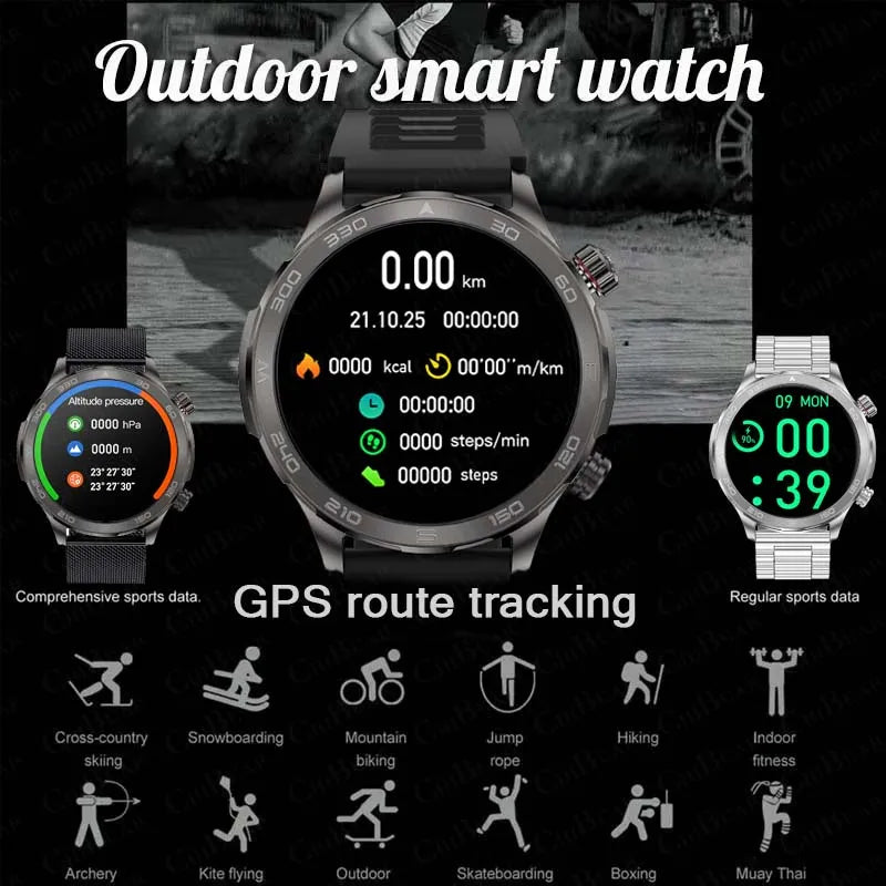 2024 New For Huawei Xiaomi GPS Sports Smartwatch Men NFC Compass