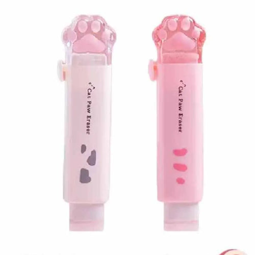 Cute Cat Claw Push-pull Eraser Pencil Eraser Designed for Easy Use,