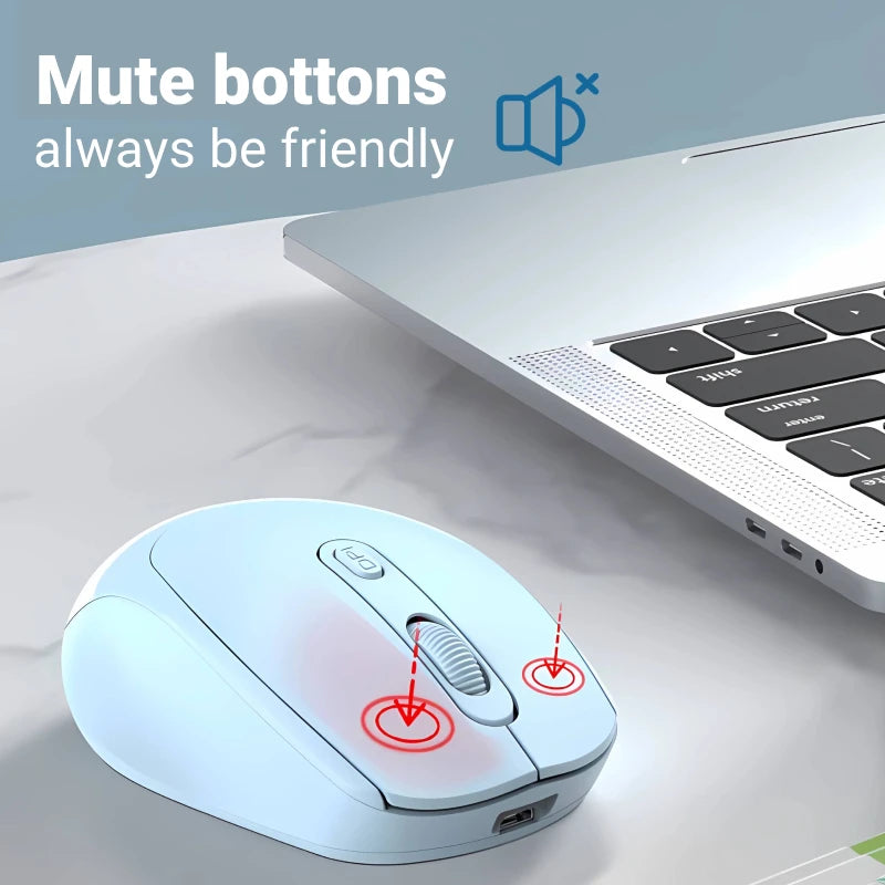 Rechargeable Wireless Mouse Bluetooth Computer Laptop Gaming Mouse