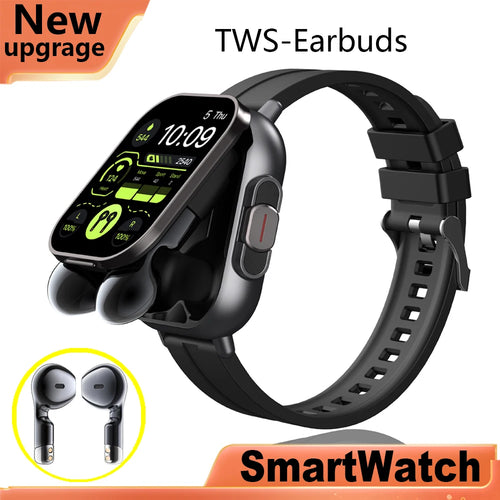 GPS Smart Watch TWS 2-in-1 Headset Bluetooth Call Heart Rate Blood