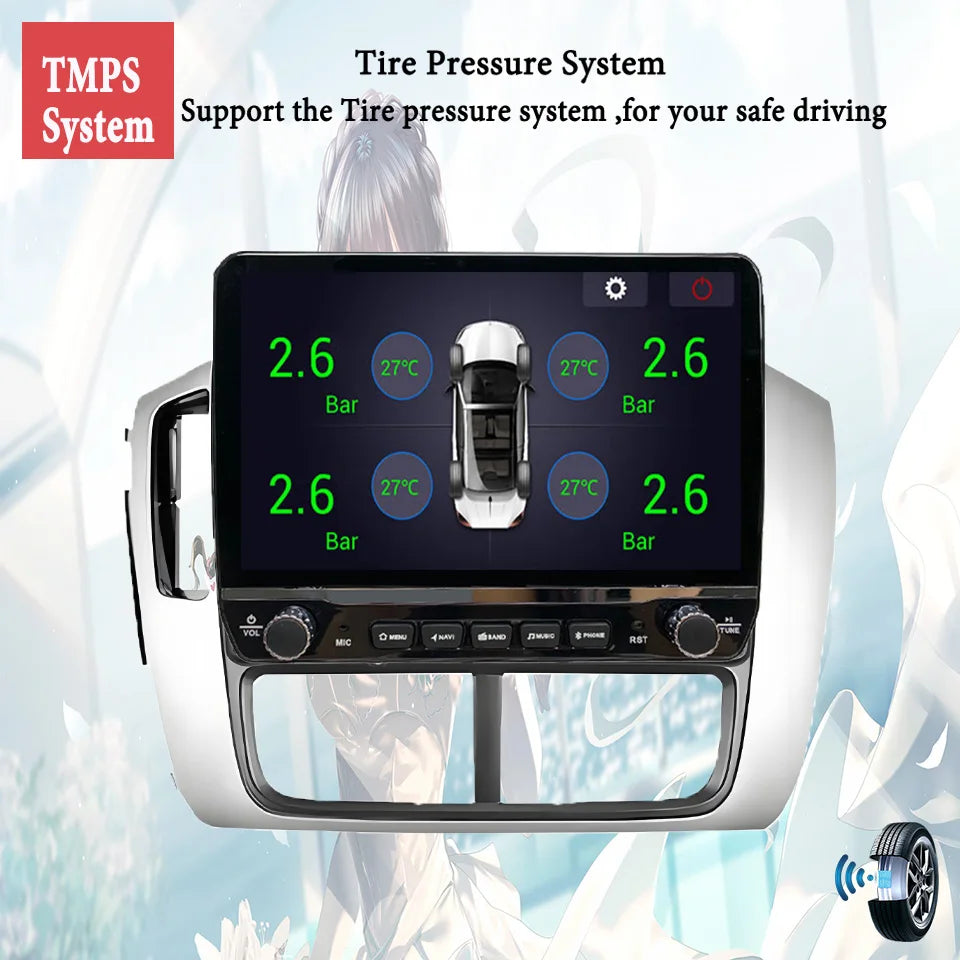 2Din Android 14 Autoradio Multimedia PC Tablet For Honda Pilot 2005 -