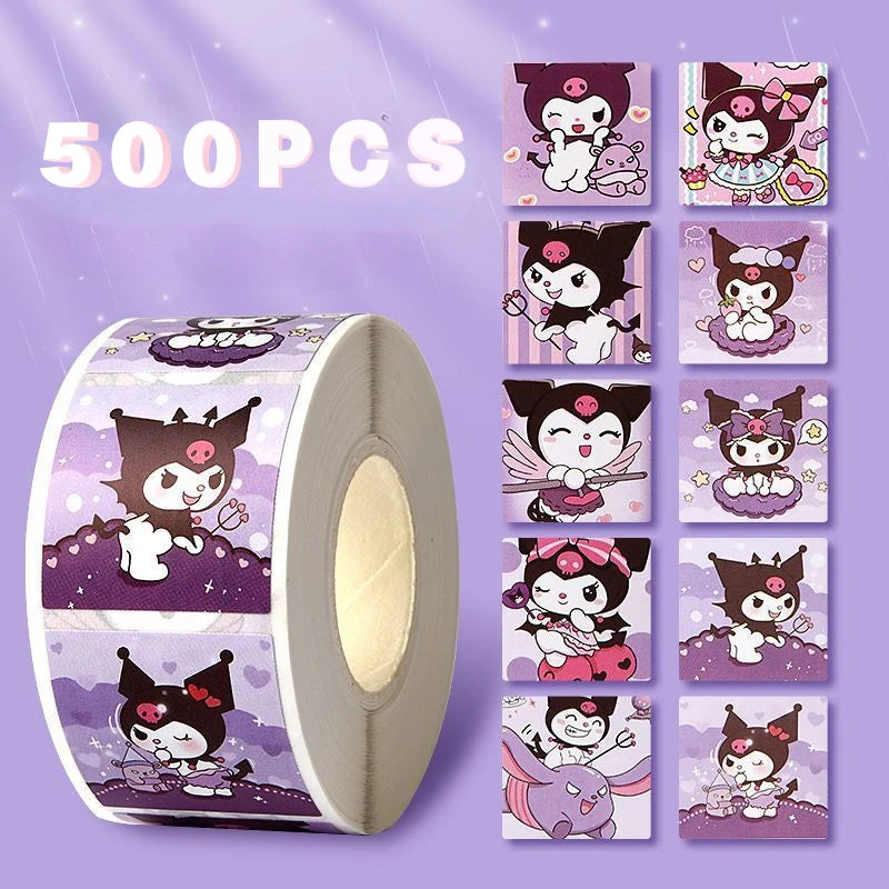 500 PCS Sanrio Hello Kitty Cartoon Sticker Cute Cartoon Kuromi My
