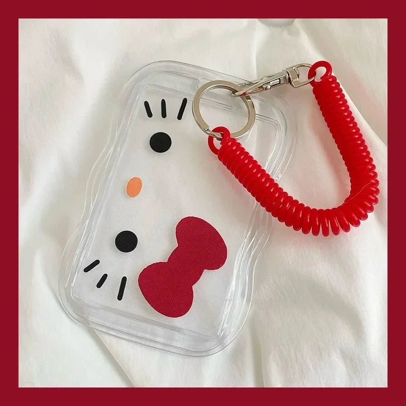 Kawaii Cartoon Hello Kitty Card Holder Cute KT Cat ID Card Student