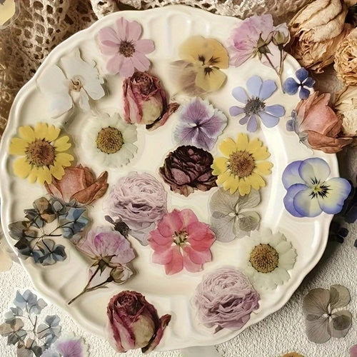 40 glossy rose stickers with crystal decorations, self-adhesive floral