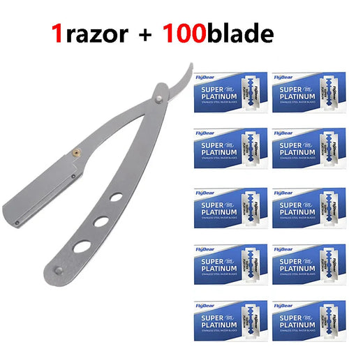 Men Professional Barber Razor Manual Shaver Straight Edge Stainless