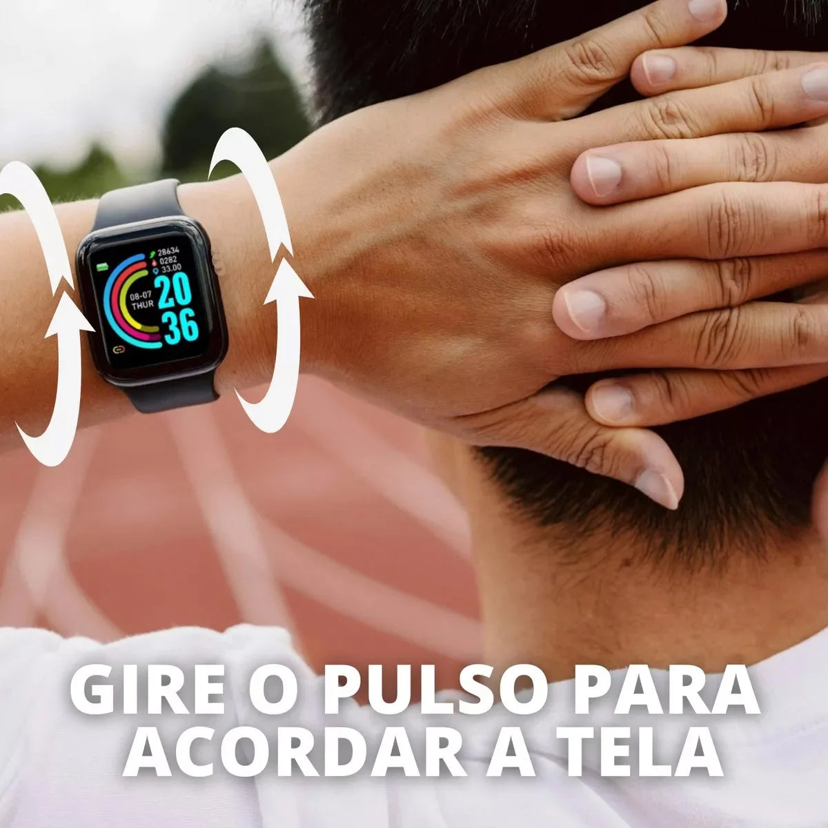 D20 Smart Watch Sport Fitness Tracker Pedometer Smartwatch for Men