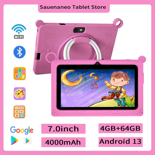 New version 7-inch mini Children's Tablet with 4GB RAM, 64GB ROM,