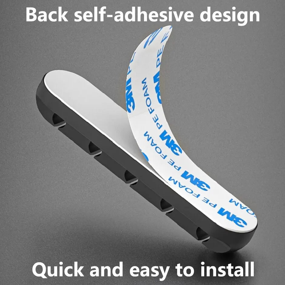 L16 Cable Organizer 5 Hole Silicone USB Desktop Management Clip Holder