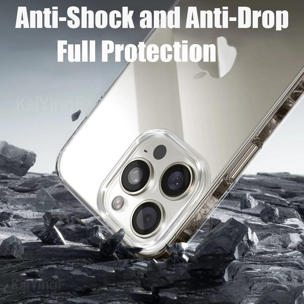 Luxury Transparent Case For iPhone 16 15 11 12 13 14 Pro Max Soft TPU
