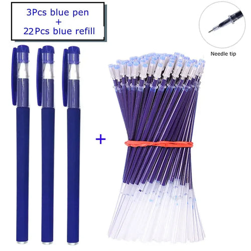 35 PCS Gel Pen Set School Supplies Black Blue Red Ink Color 0.5mm