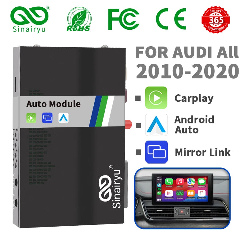 Sinairyu Wireless Apple CarPlay for Audi A1 A3 A4 A5 A6 A7 A8 Q2 Q3 Q5