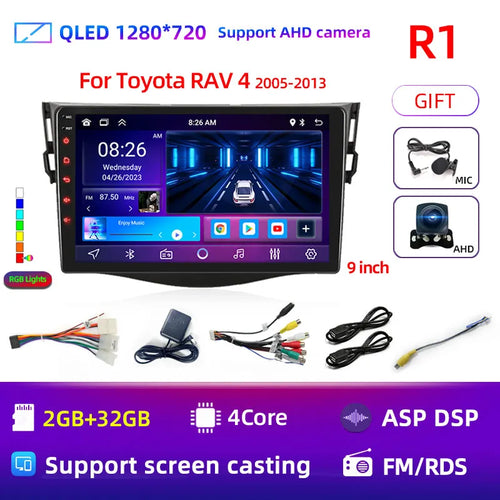 9" Android 12 Car Radio For Toyota RAV4 Rav 4 2005-2013 Multimedia