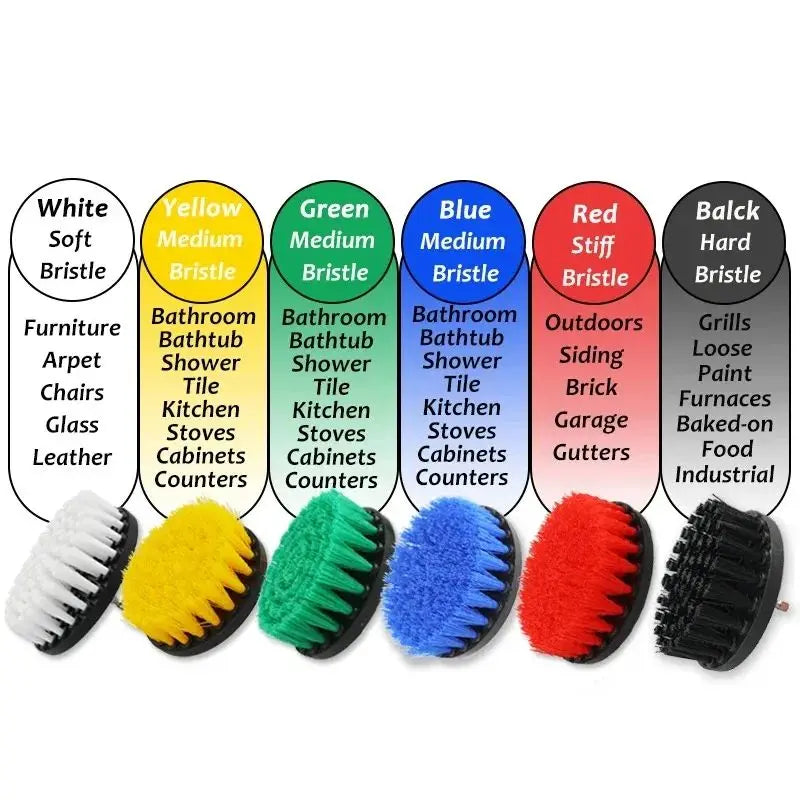 3pcs Drill Brush Attachment Set Power Scrubber Brush With Drill Scrub