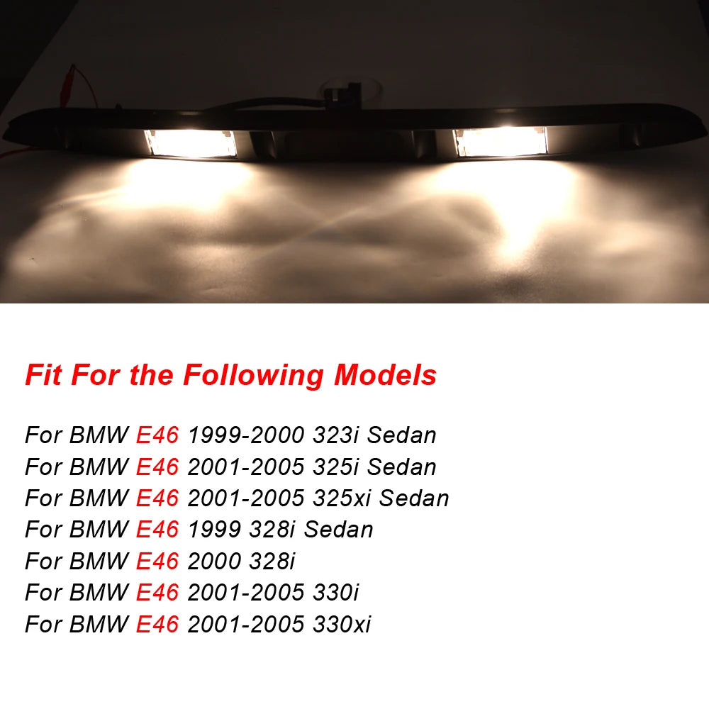 Black Tailgate Switch Car Trunk Lid Grip With Key Button For BMW E46