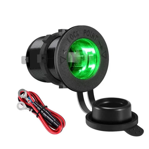 Car Cigarette Lighter Socket 12V-24V Waterproof Plug Power Outlet
