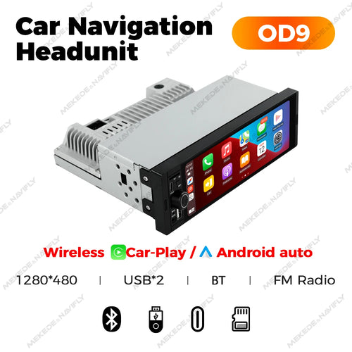 Navifly 2G+32G Universal 1 Din Android 6.86 Inch HD Touch Screen