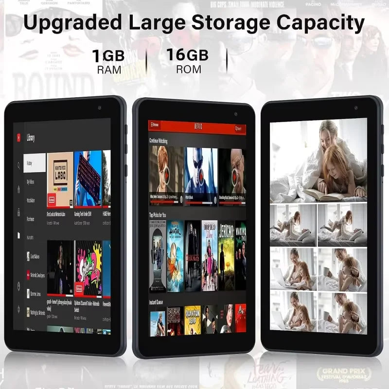 2025 New RAM 1GB DDR3+16GB 7 INCH DTM7 Android 8.0 Tablet For Kids