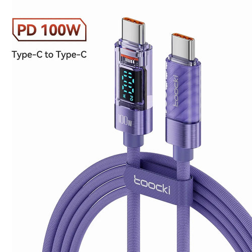 Toocki Type C to Type C Cable 100W PD Display Fast Charging Charger