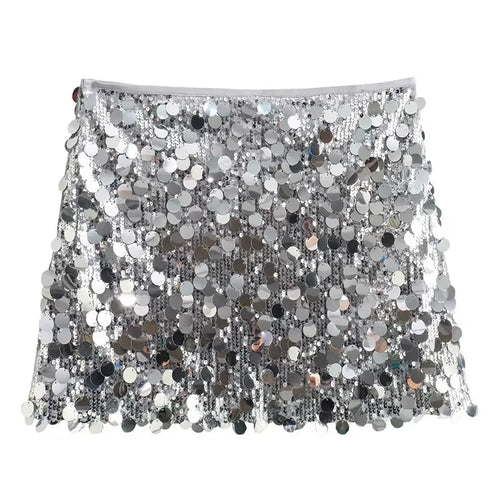 ASDS Mini Skirt For Women Sexy Sequin Short Skirts Vintage Y2k Women