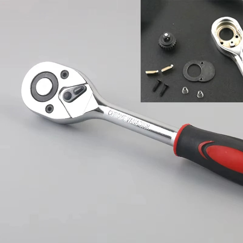 46pcs Car Repair Tool Kit 1/4-Inch Socket Set Car Repair Tool Ratchet