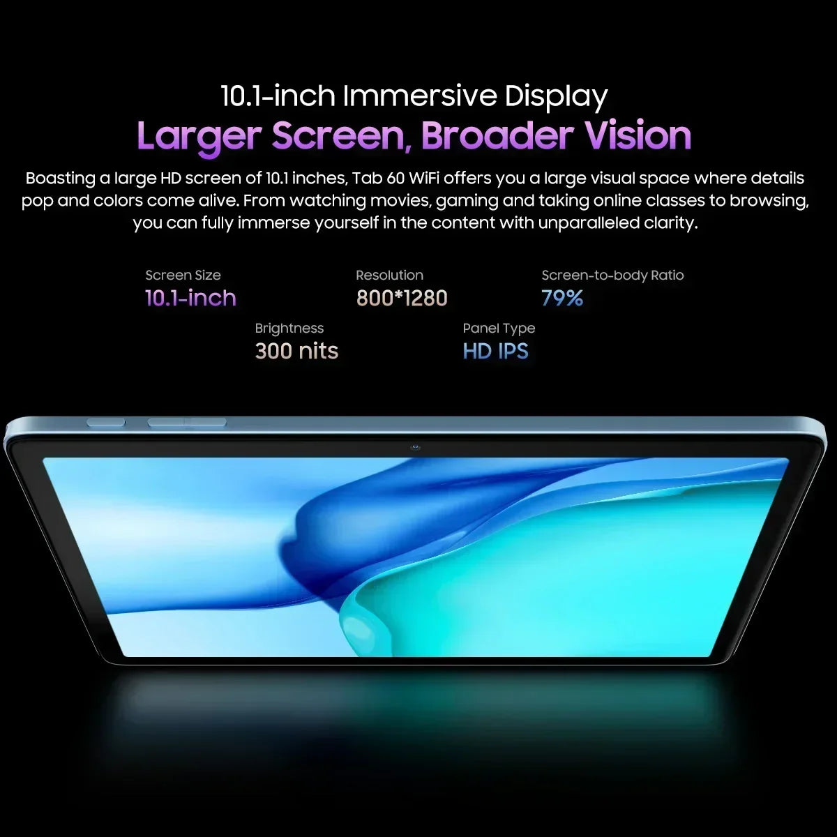 2025 New Blackview Tab 60 WIFI Tablet 10.1 Inch HD IPS Display