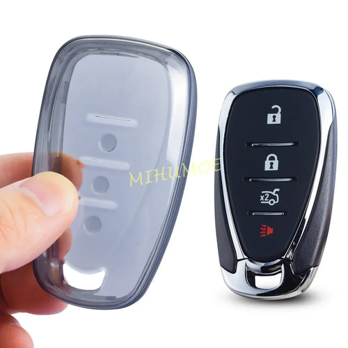 Black Transparent Key Fob Case Cover Keychain Car Accessories For