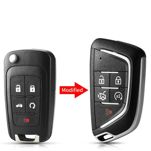 KEYYOU New Modified Flip Remote Key Shell Case 2/3/4/5 Buttons For