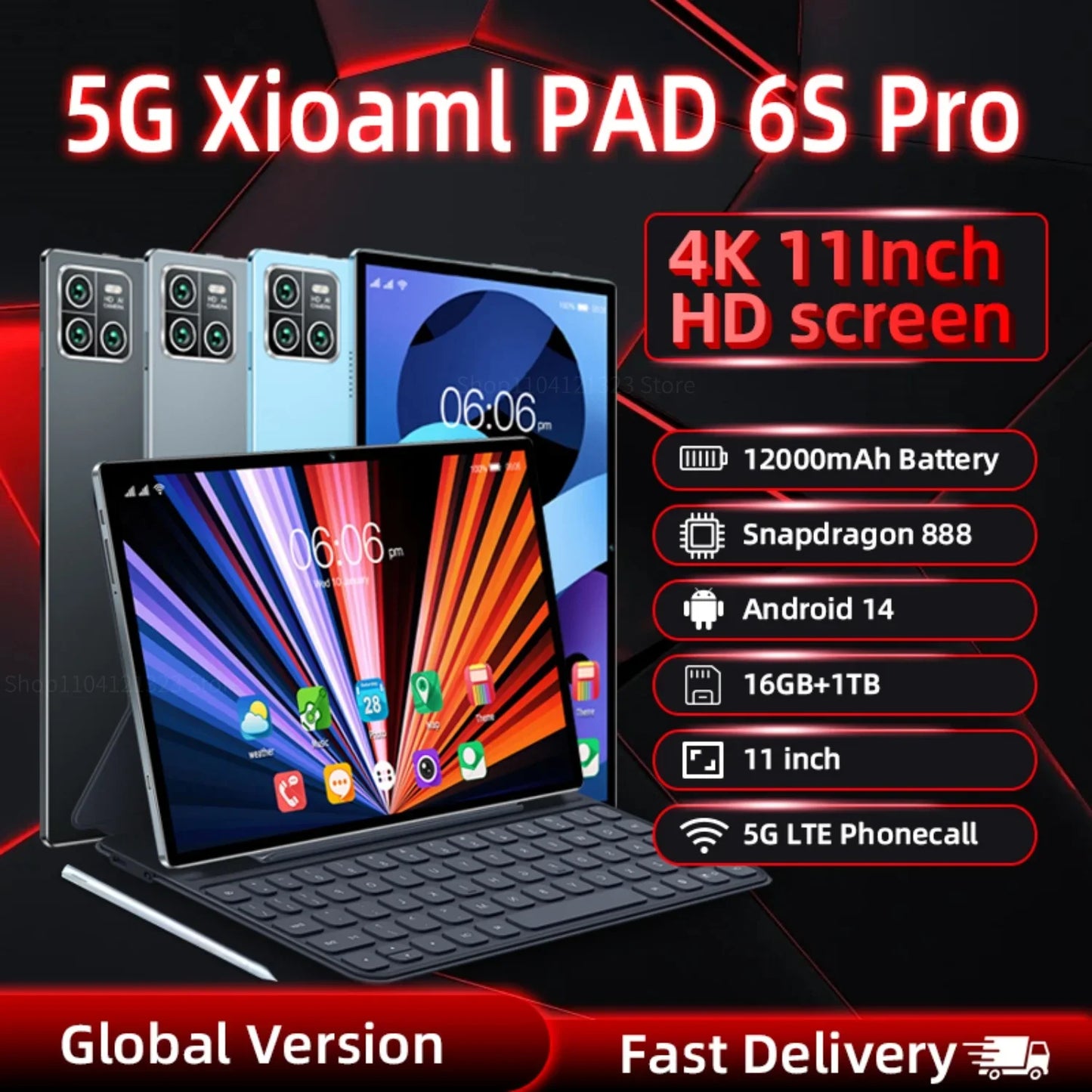 Global Version Original Xioami Pad 6S Pro Tablets PC 11inch HD 4K